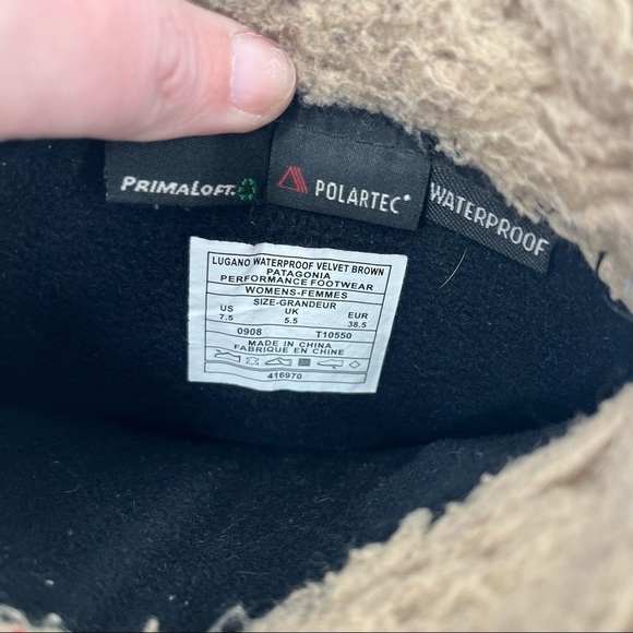 PATAGONIA Womens Lugano Waterproof Boots Velvet Brown size: 7.5 - Picture 5 of 11